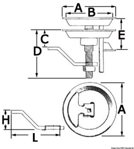 Alzapagliolo inox tondo mm.60 (38.426.80)